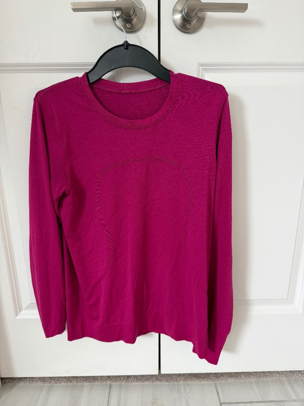 Pink Lululemon Swiftly Tech Long Sleeve Hip Length